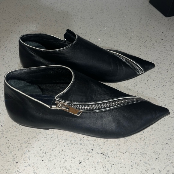 Celine Leather Zipper Flats - Picture 6 of 8